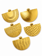 Half - Moon Gilded Clutch Bag - Trufacebygrace