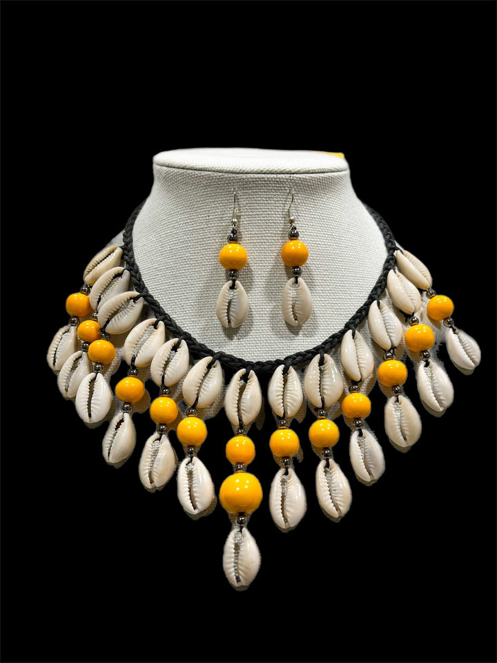 Halimato Cowry Shell Necklace Set - Trufacebygrace