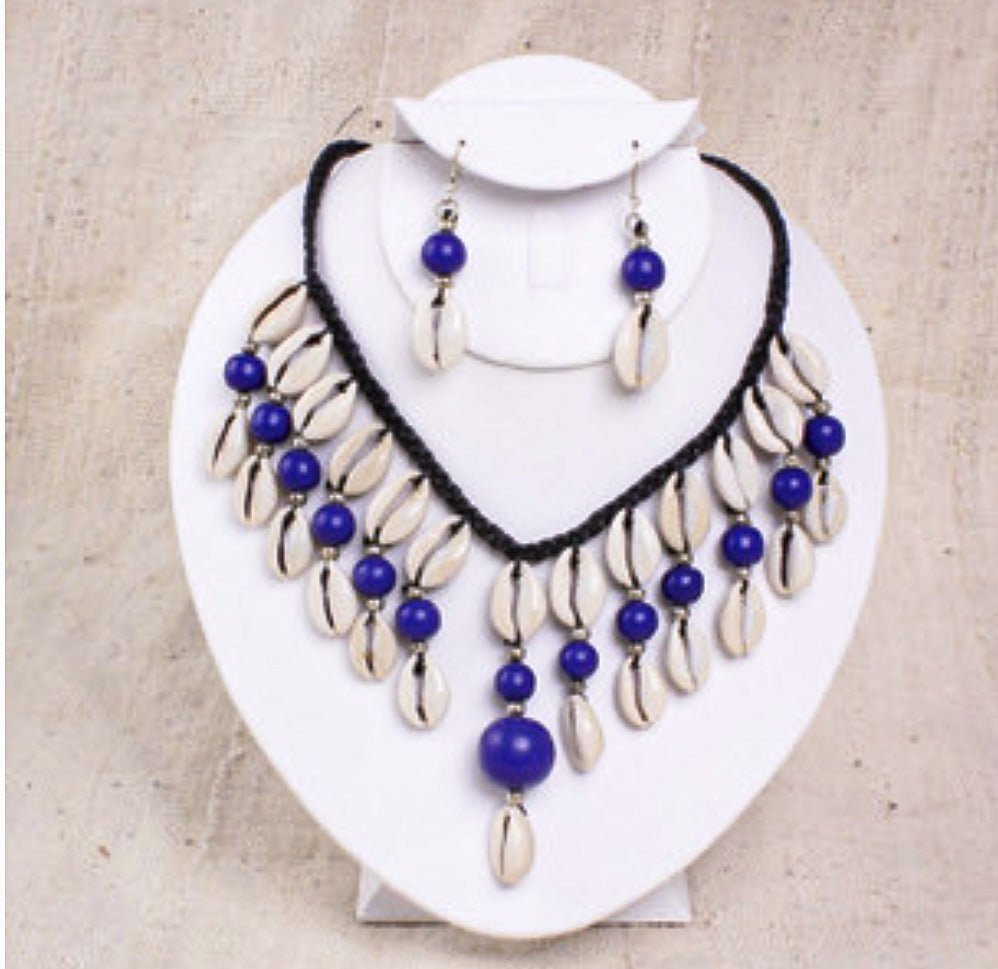 Halimato Cowry Shell Necklace Set - Trufacebygrace