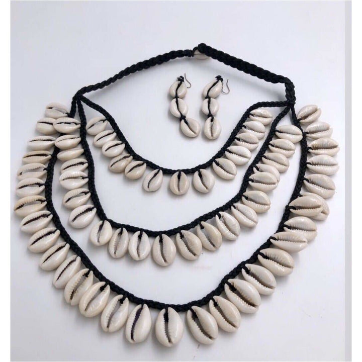 Halimato Cowry Shell Necklace Set - Trufacebygrace