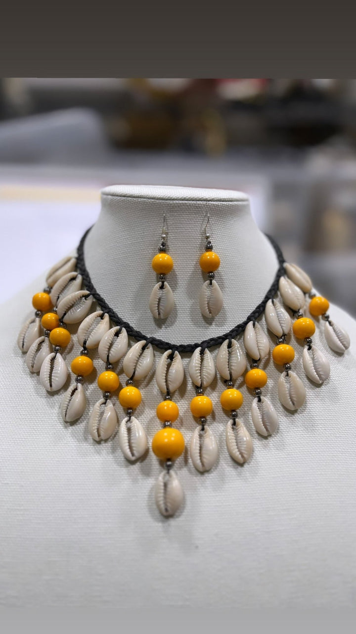 Halimato Cowry Shell Necklace Set - Trufacebygrace