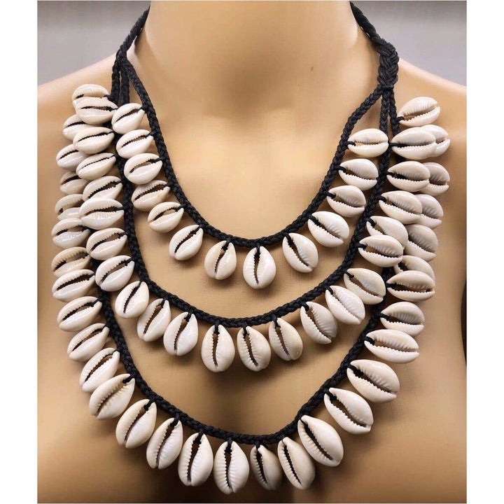 Halimato Cowry Shell Necklace Set - Trufacebygrace