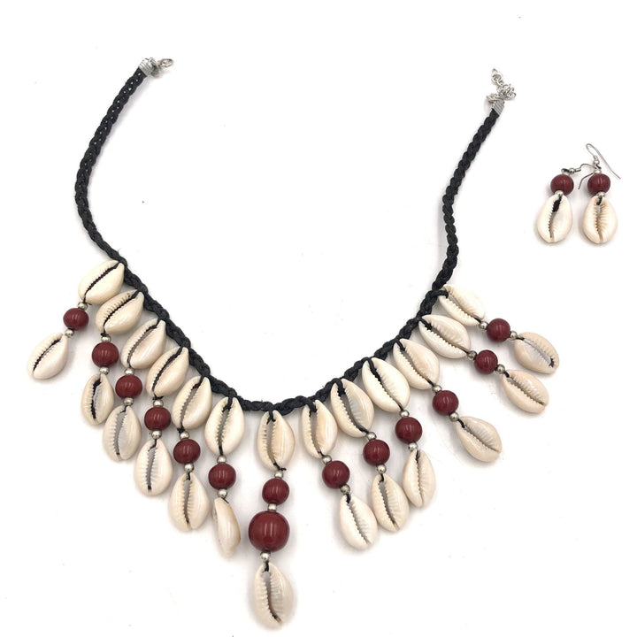 Halimato Cowry Shell Necklace Set - Trufacebygrace