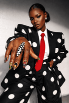 Handcrafted Bone Polkadot Brass Statement Ring - Trufacebygrace
