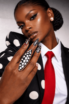 Handcrafted Bone Polkadot Brass Statement Ring - Trufacebygrace