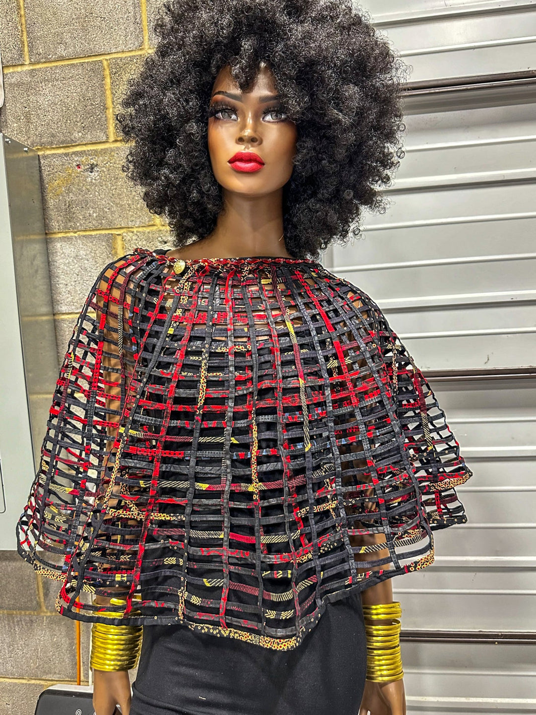 Handmade Multi - Wear Ankara Embellished Cape - Trufacebygrace