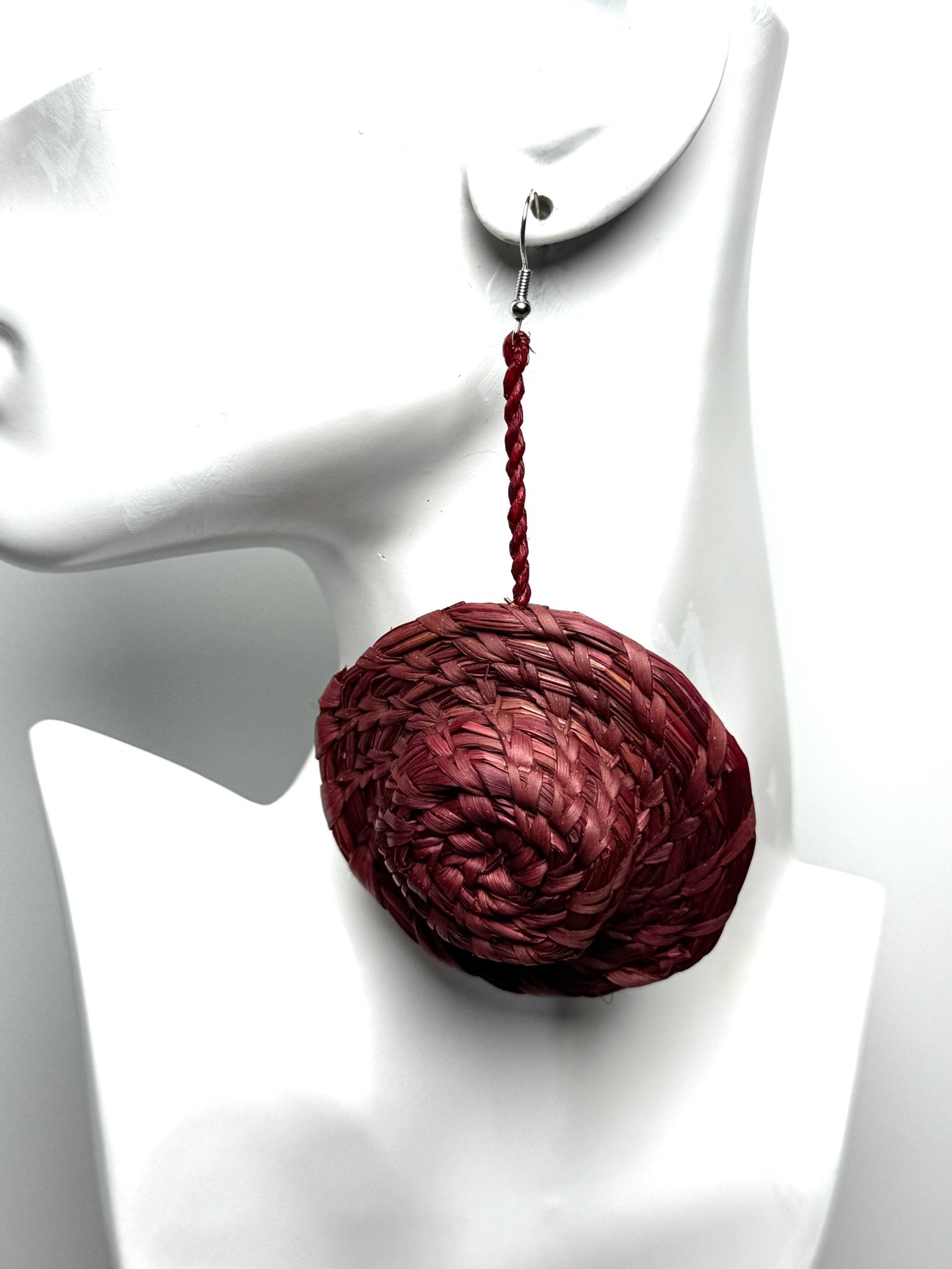 Handwoven Raffia Earrings - Trufacebygrace