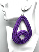 Handwoven Raffia Earrings - Trufacebygrace