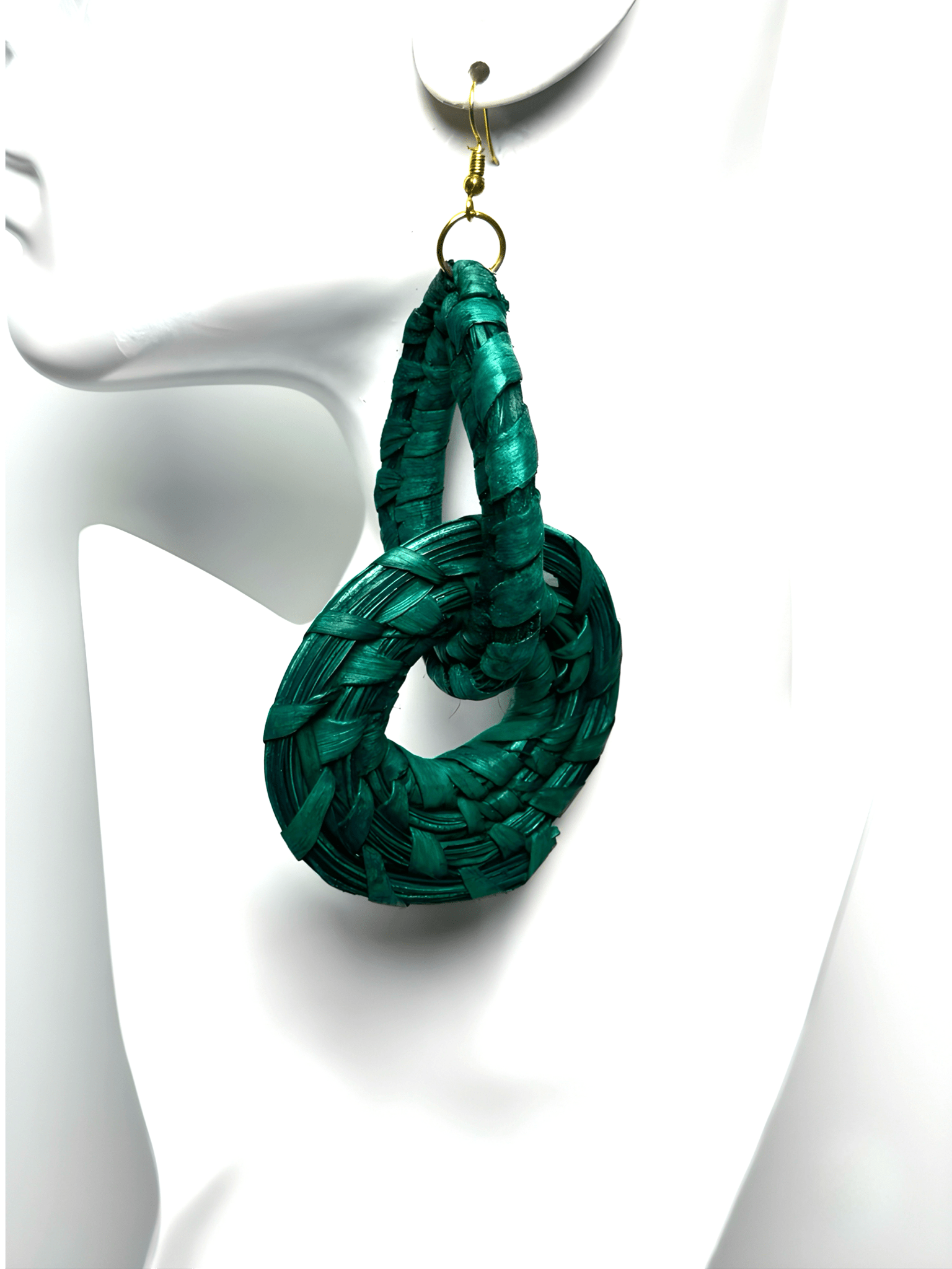 Handwoven Raffia Earrings - Trufacebygrace