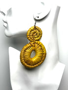 Handwoven Raffia Earrings - Trufacebygrace