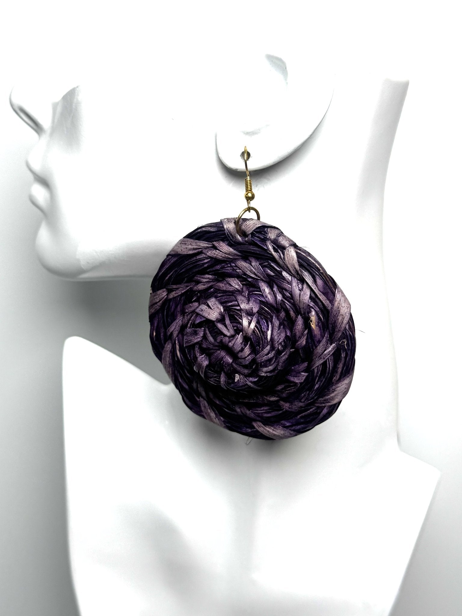 Handwoven Raffia Earrings - Trufacebygrace