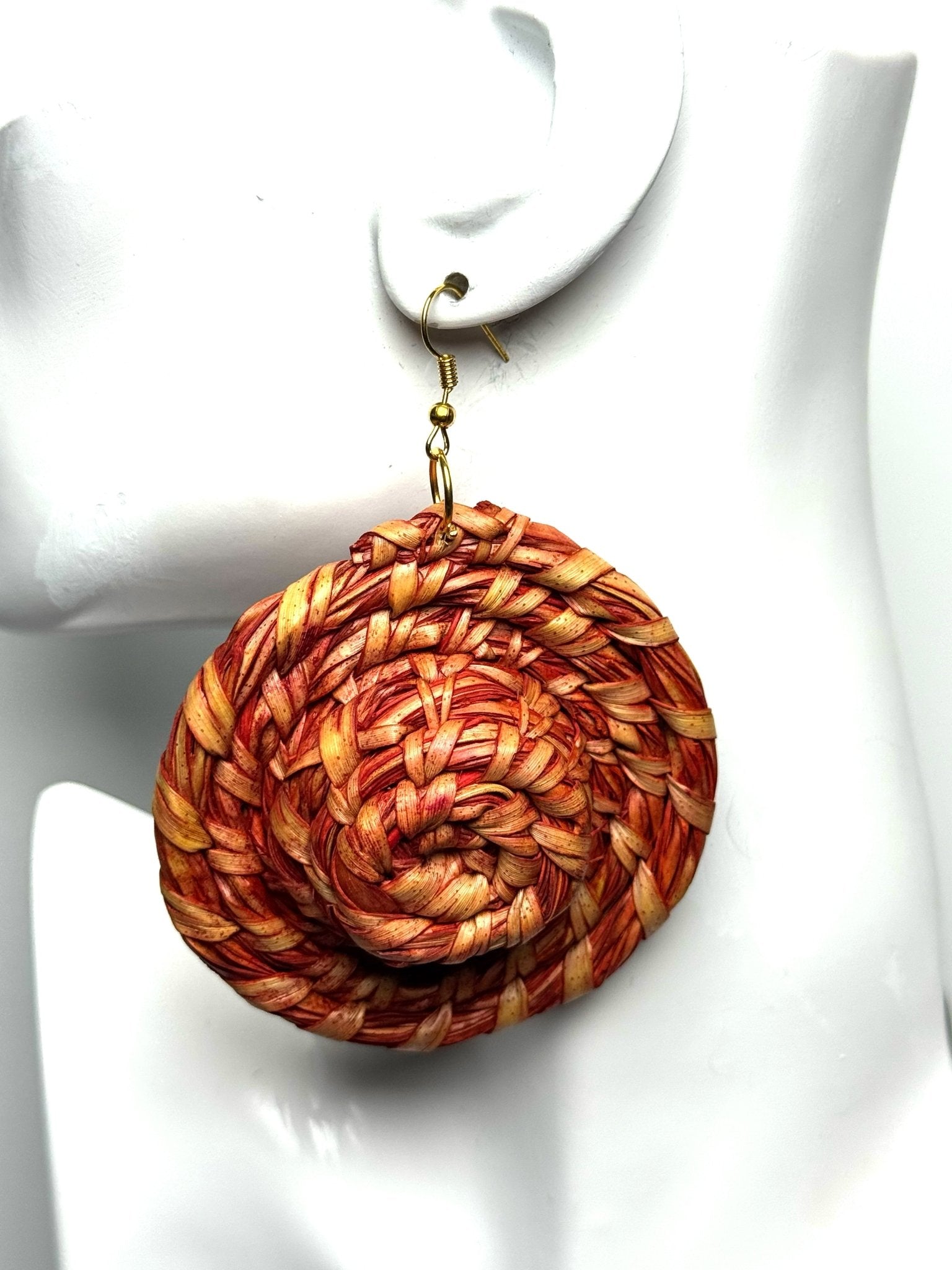 Handwoven Raffia Earrings - Trufacebygrace