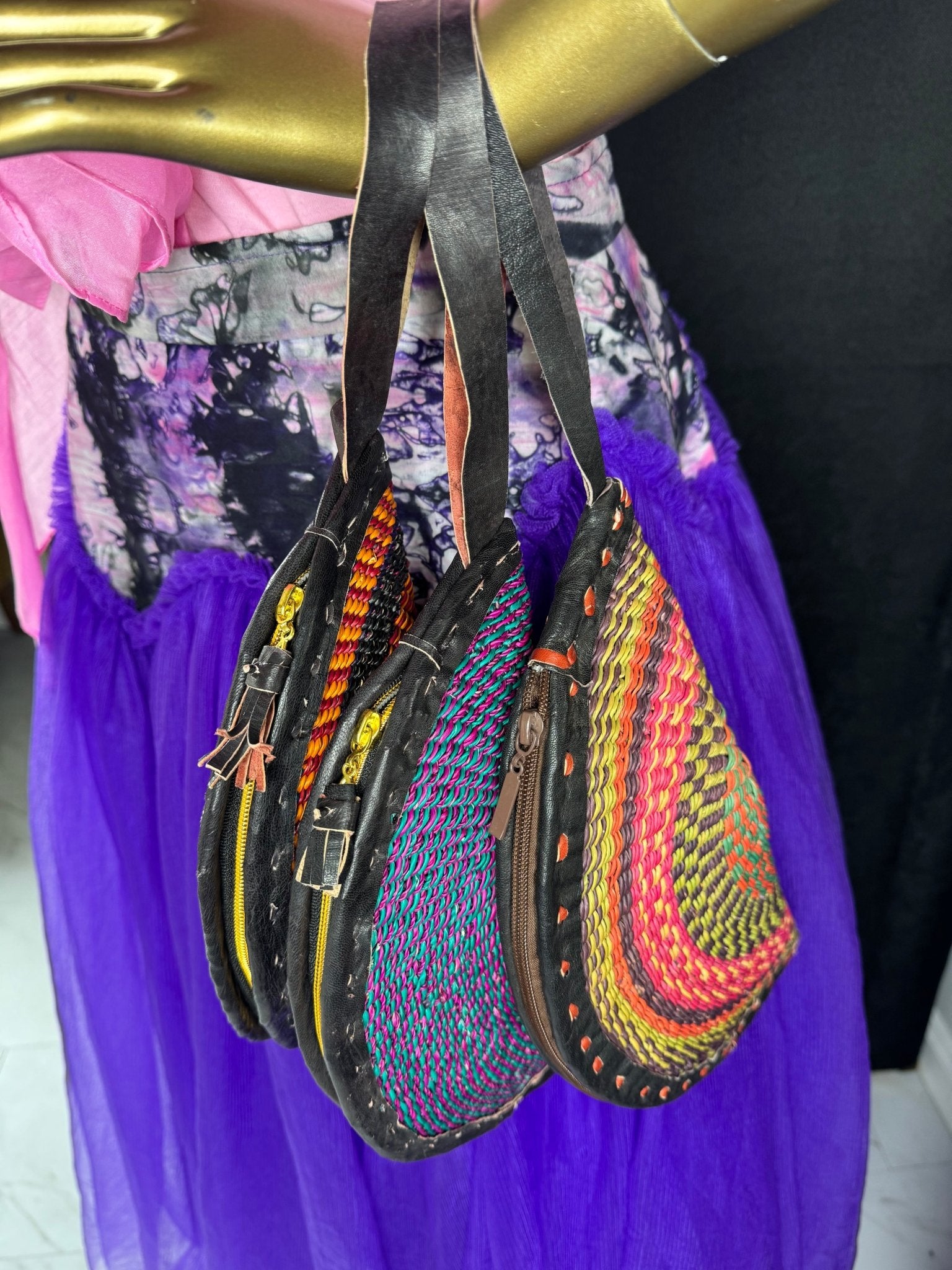 Handwoven Straw Wristlet Clutch - Trufacebygrace