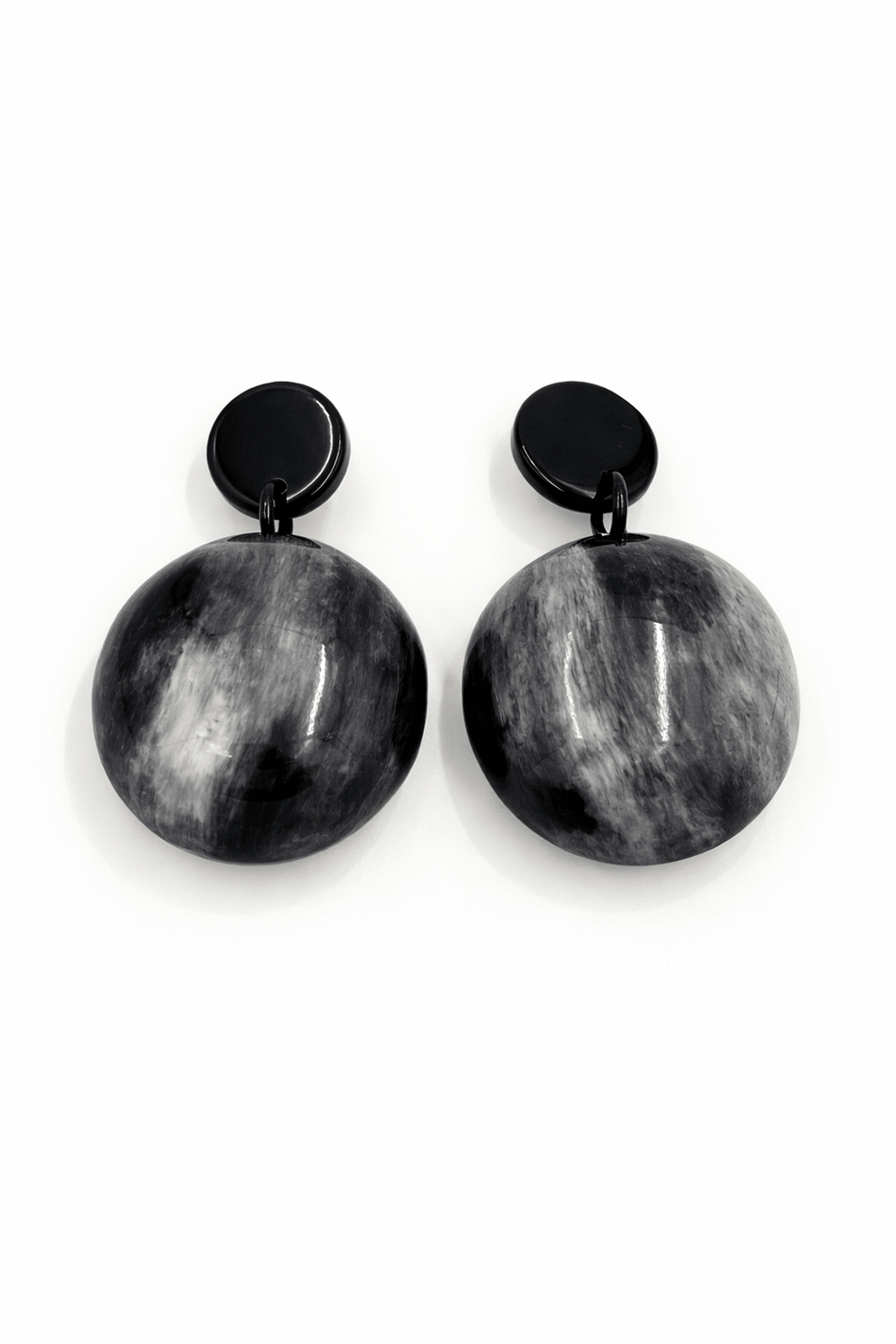 Horn Orb Statement Earrings - Trufacebygrace