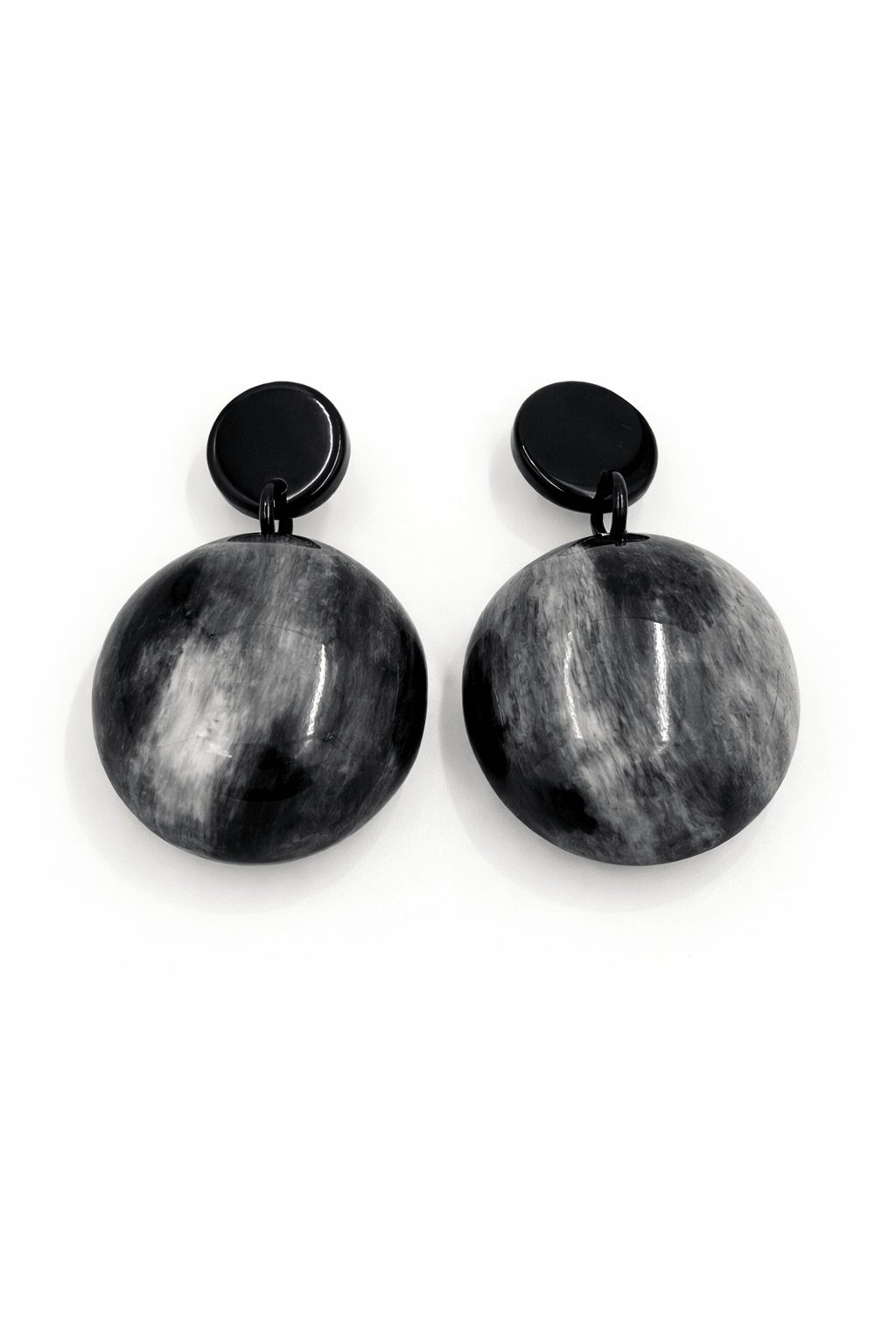 Horn Orb Statement Earrings - Trufacebygrace