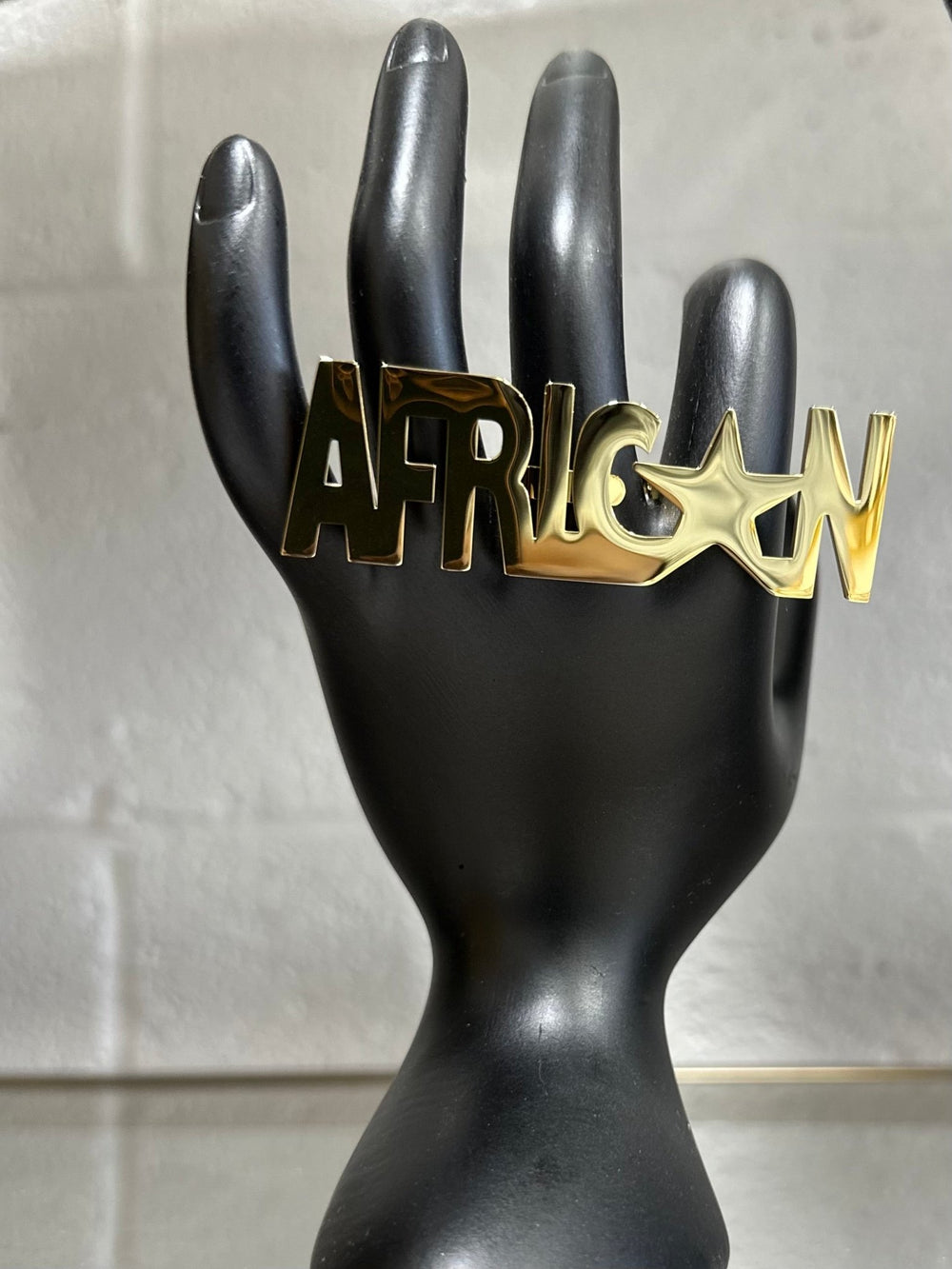 I am African Gold Star Ring - Unisex - Trufacebygrace