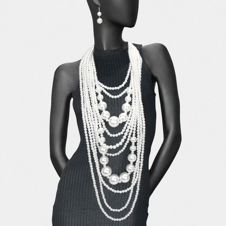 Ife Obinrin Layered Pearl Necklace set - Trufacebygrace