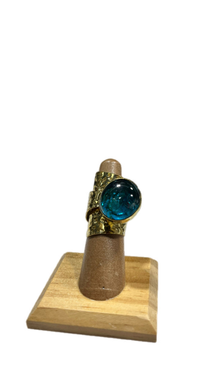 UPINDE Wraparound stone and Brass Ring