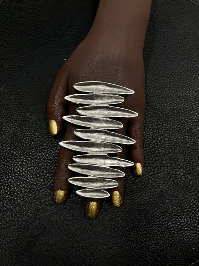 Ebiom Oversized Plated on Brass Statement Adjustable Ring