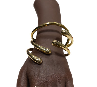 Genuine brass twisted bracelet