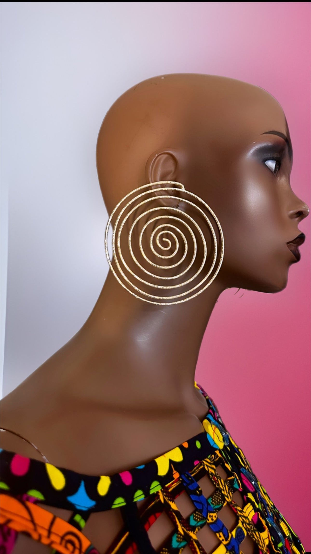 Brass Circle Fusion Earrings