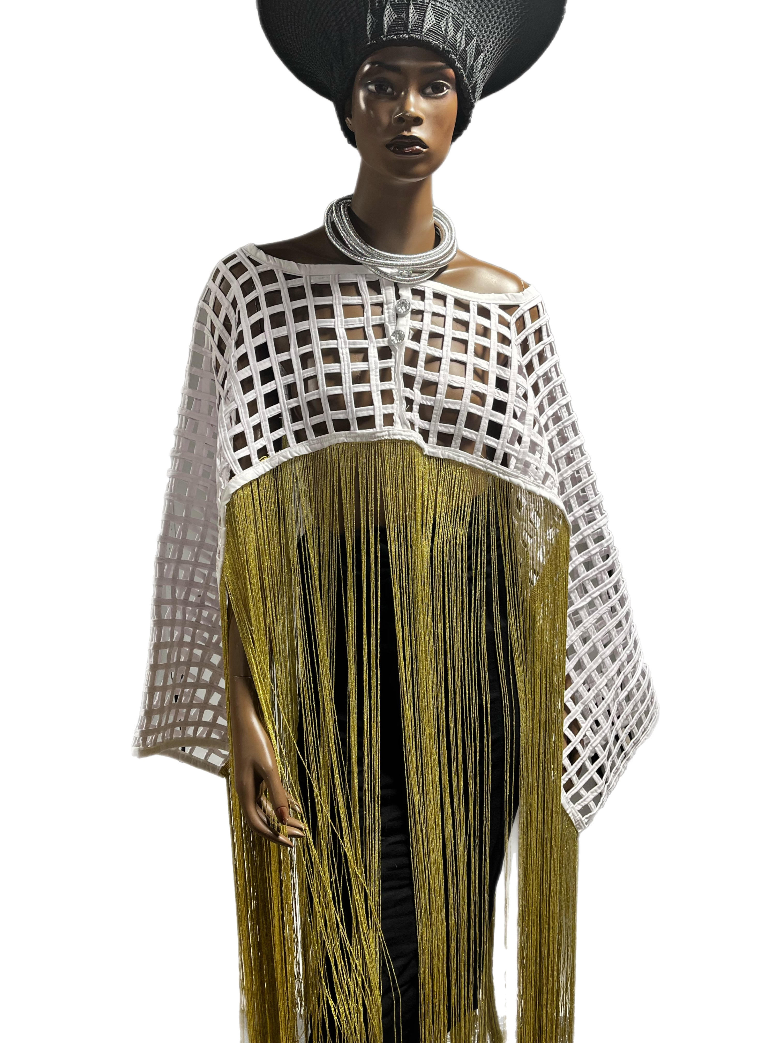 Makeda, Queen of Sheba Royal Fringe Cape/Cover-up – Trufacebygrace