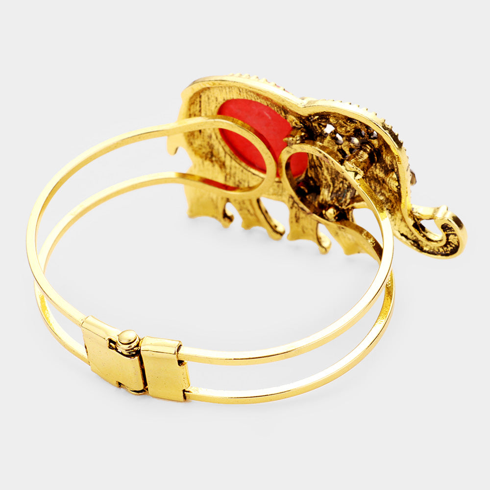 Stone embellished elephant bracelet/ bangle