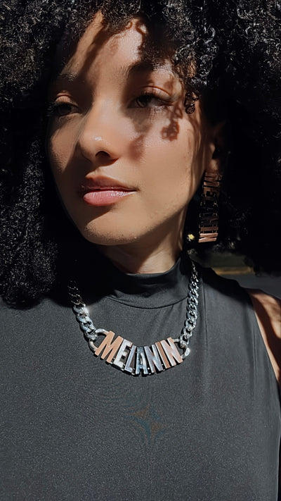 The Melanin Perfection letters Necklace