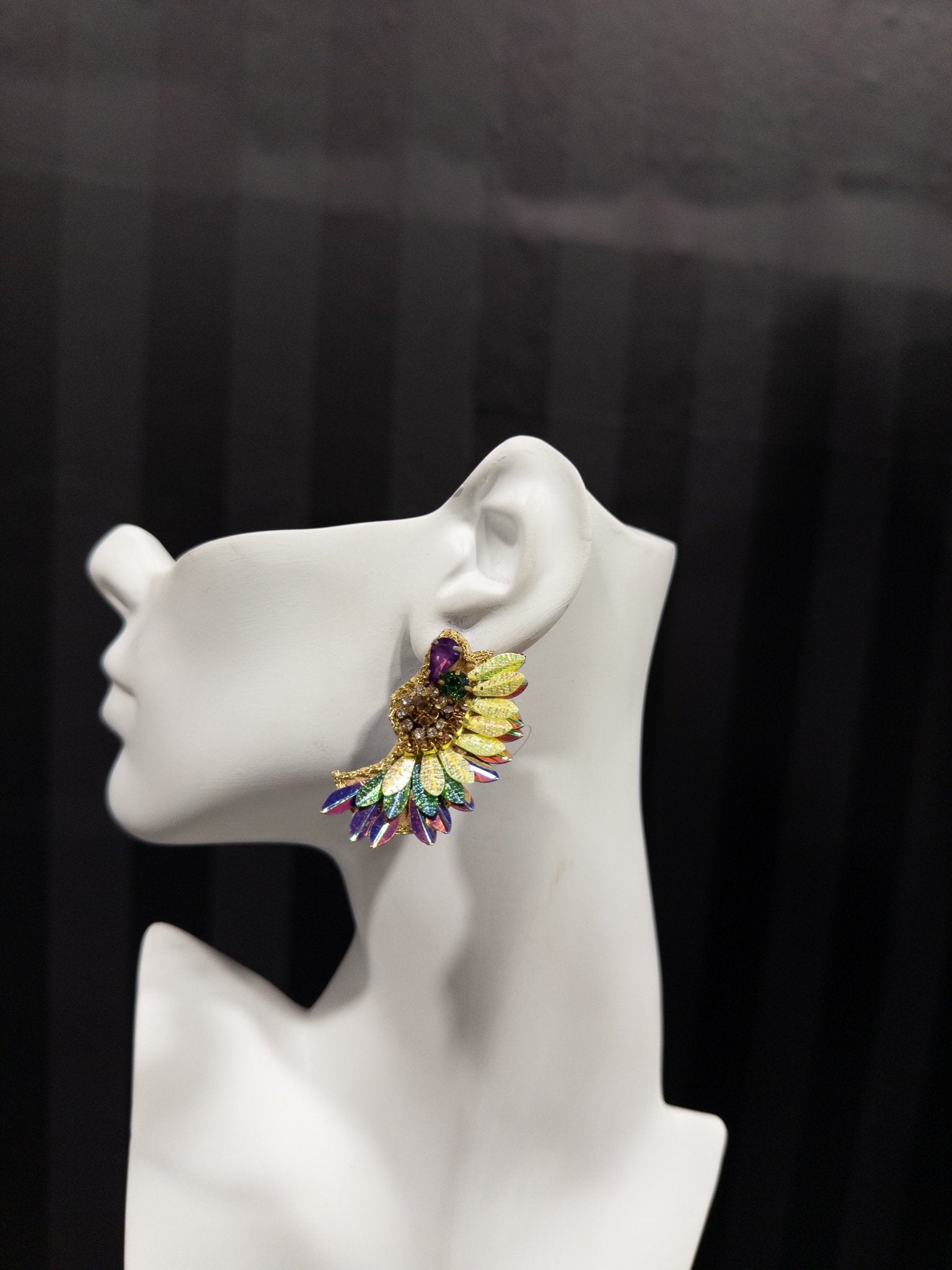 Iridescent Wings Stud Earrings - Trufacebygrace