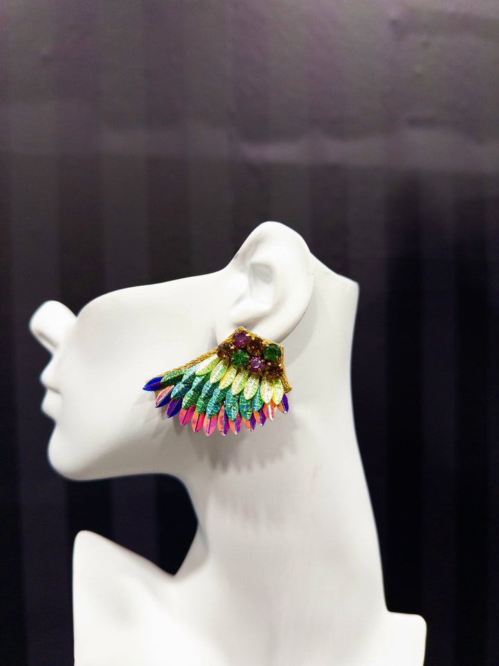 Iridescent Wings Stud Earrings - Trufacebygrace