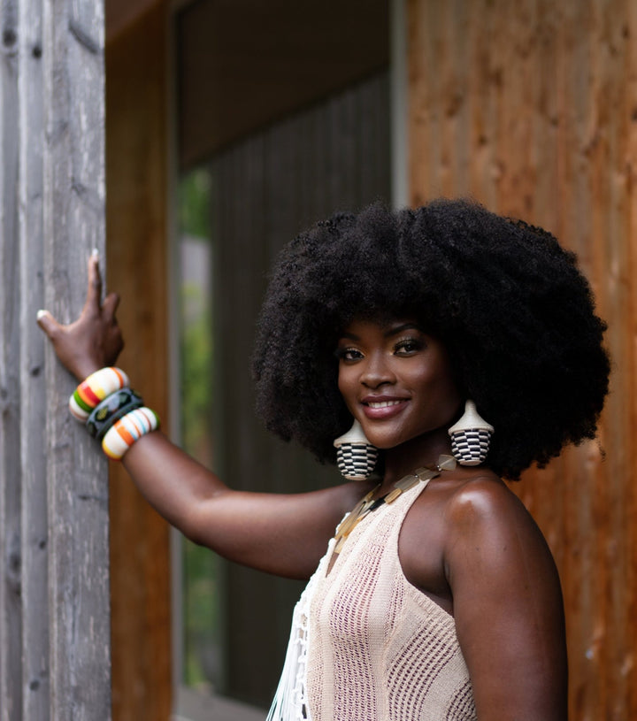 Itapo Bambaro Basket Earrings - Mustard - Trufacebygrace