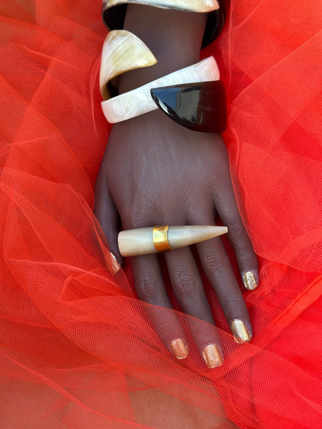 Ivory Horn Brass Ring - Trufacebygrace