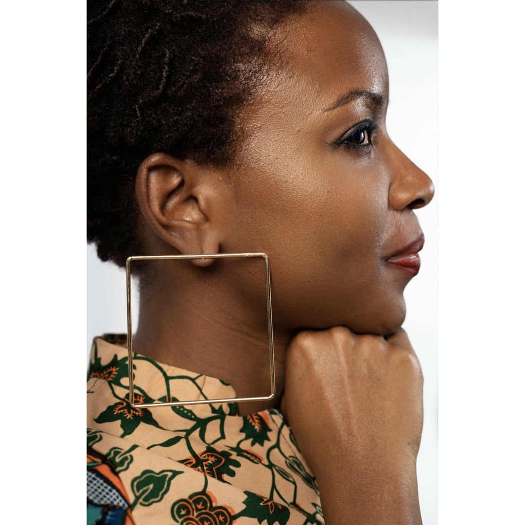 Jio - Maumbo Geometric Statement Earrings - Trufacebygrace