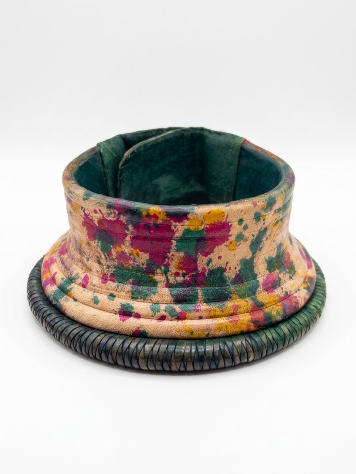 Kaleidoscope Hand-Painted Leather Collar Necklace - Trufacebygrace