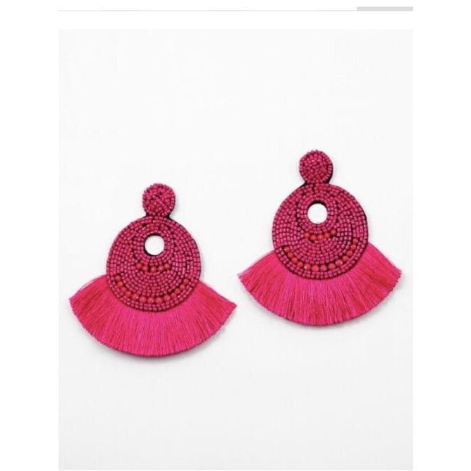 Karumba Beaded and Fringe Earrings - Trufacebygrace