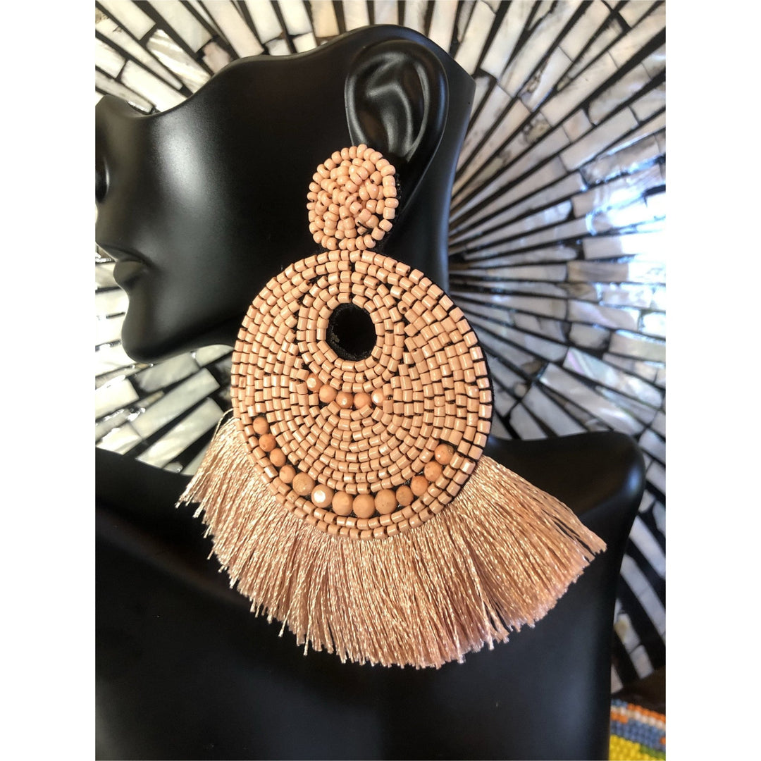 Karumba Beaded and Fringe Earrings - Trufacebygrace