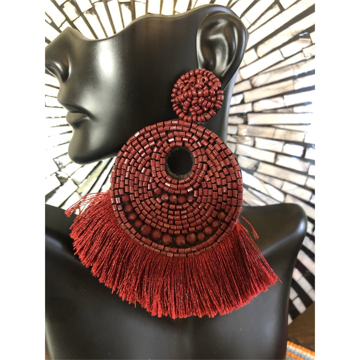 Karumba Beaded and Fringe Earrings - Trufacebygrace