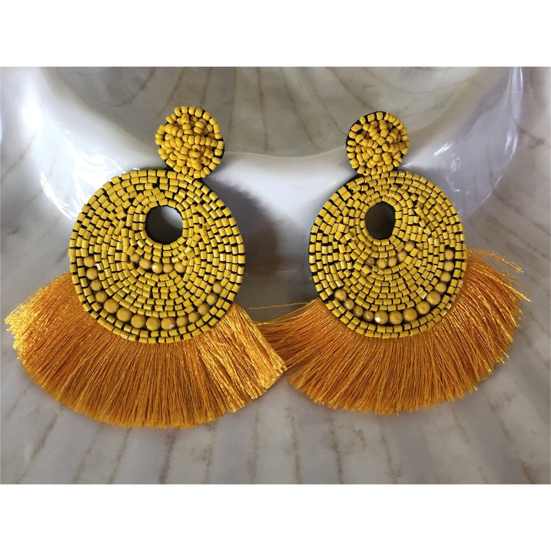 Karumba Beaded and Fringe Earrings - Trufacebygrace