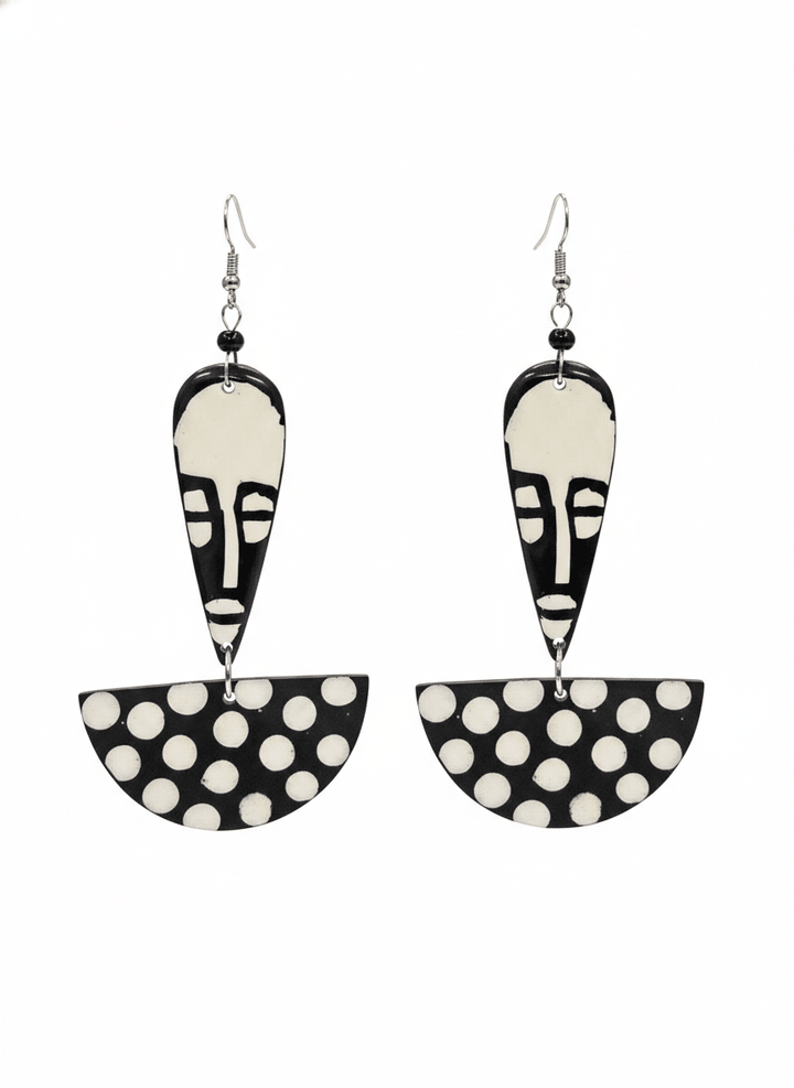 Kasa Mask Statement Drop Earrings - Trufacebygrace