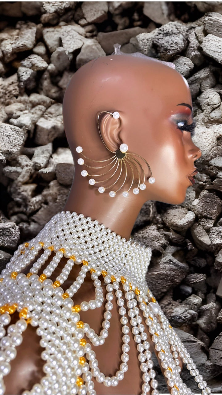 Katawaso Pearl Earring Clip / cuff - Trufacebygrace