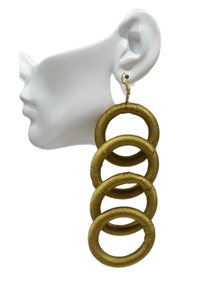 Ketani Ya Tukio 4 Rings Statement Earrings - Trufacebygrace