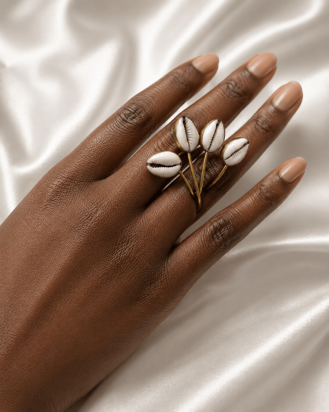 Kipepeo Cowry Shell Ring - Trufacebygrace
