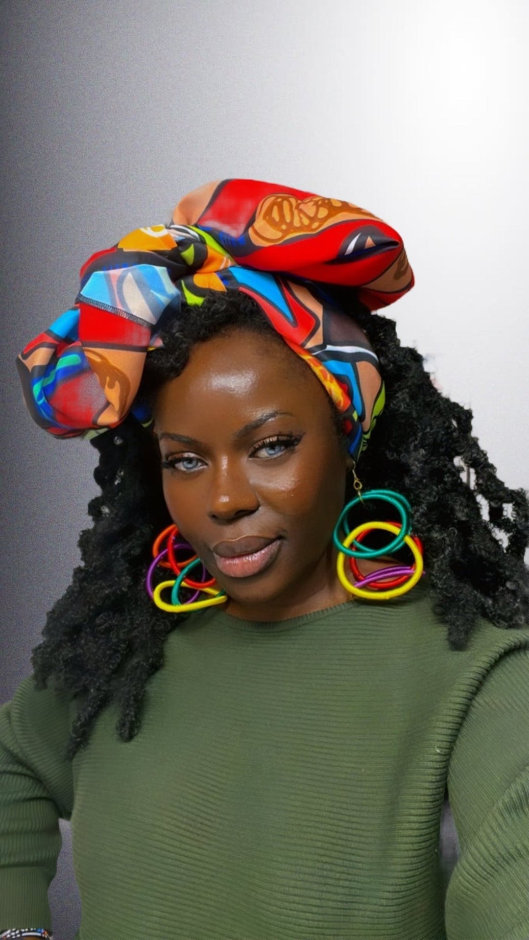 Kukua thread Circular Rings Statement Earrings - Trufacebygrace