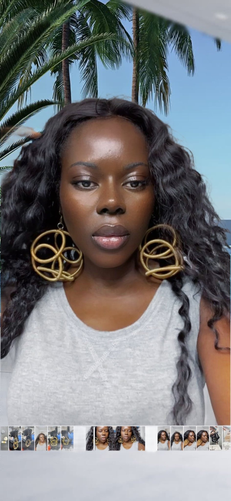 Kukua thread Circular Rings Statement Earrings - Trufacebygrace