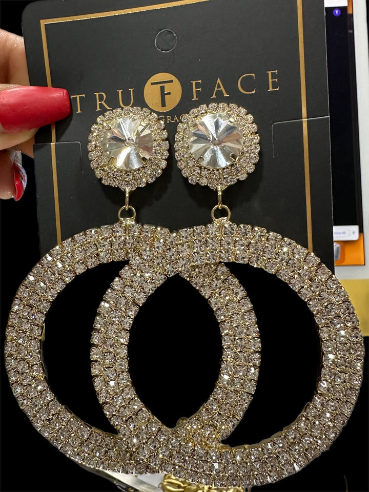 Kumasi Hemaa Rhinestone earrings - Trufacebygrace