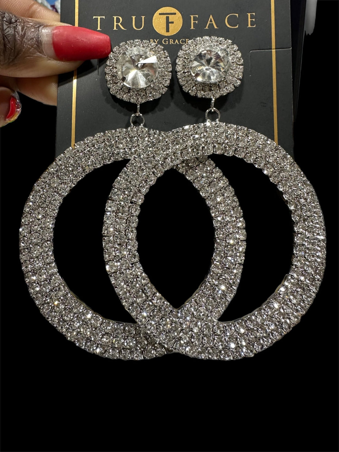 Kumasi Hemaa Rhinestone earrings - Trufacebygrace