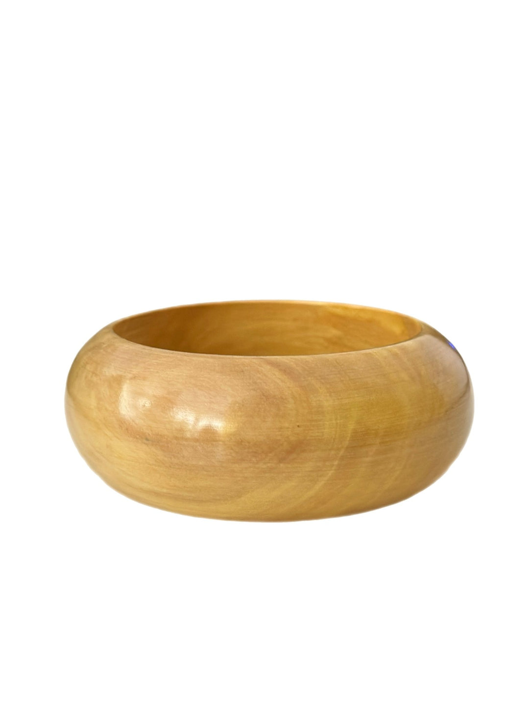 Lacquered Natural Chunky Wood Bangle - Trufacebygrace