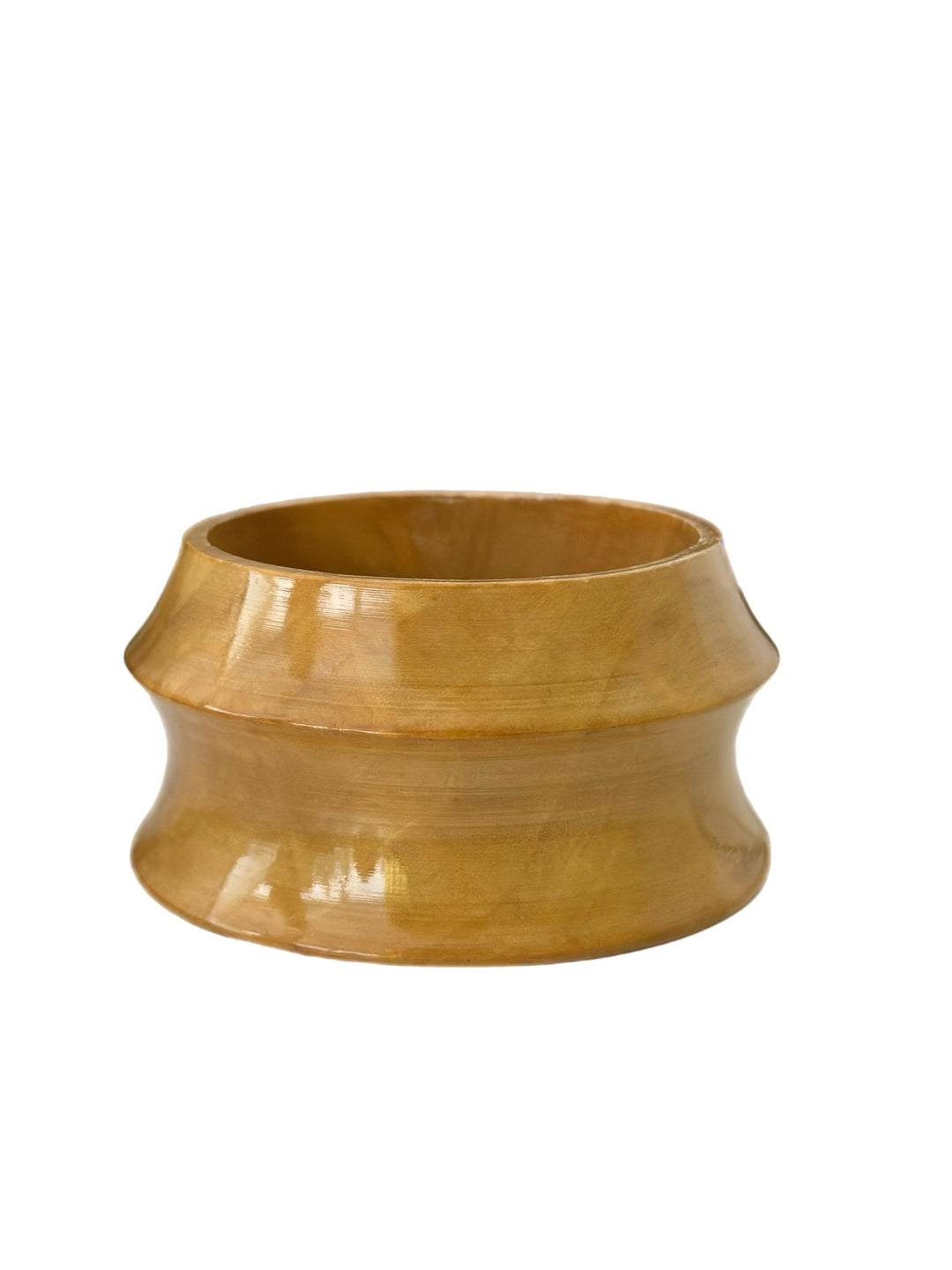 Lacquered Natural Chunky Wood Bangle - Trufacebygrace