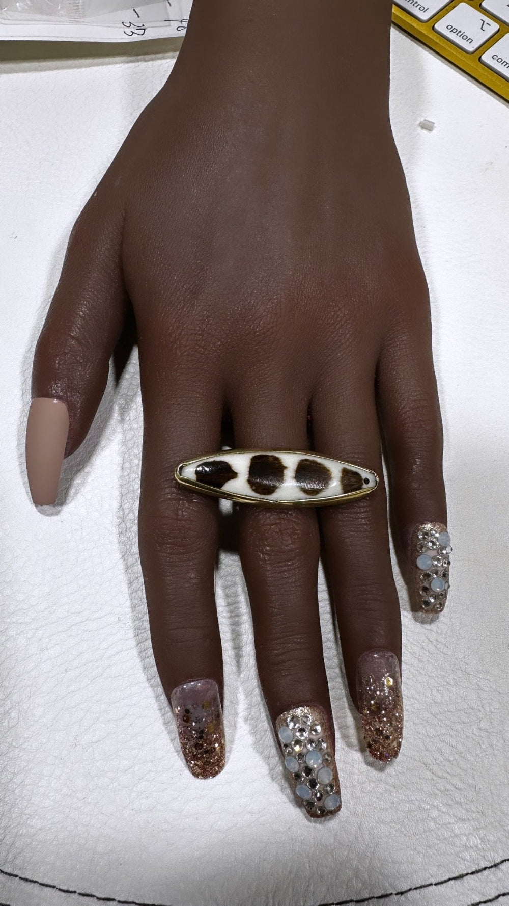 Leopard Adjustable Brass Ring - Trufacebygrace