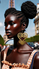 Lightweight Sankofa Painted Wood Earrings - Trufacebygrace